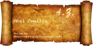 Abel Zomilla névjegykártya
